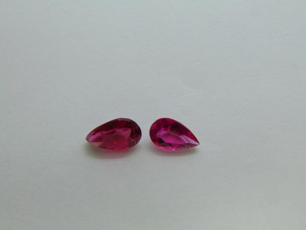 1,27ct Rubelita 7x4mm 5x3mm