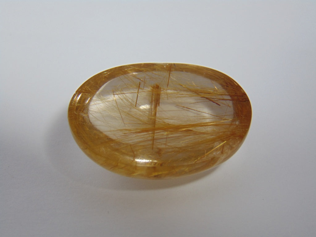 61.40ct Rutile Golden 31x23mm