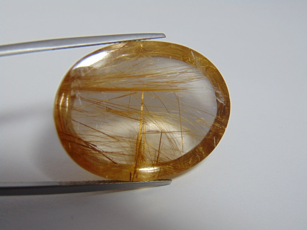 61.40ct Rutile Golden 31x23mm