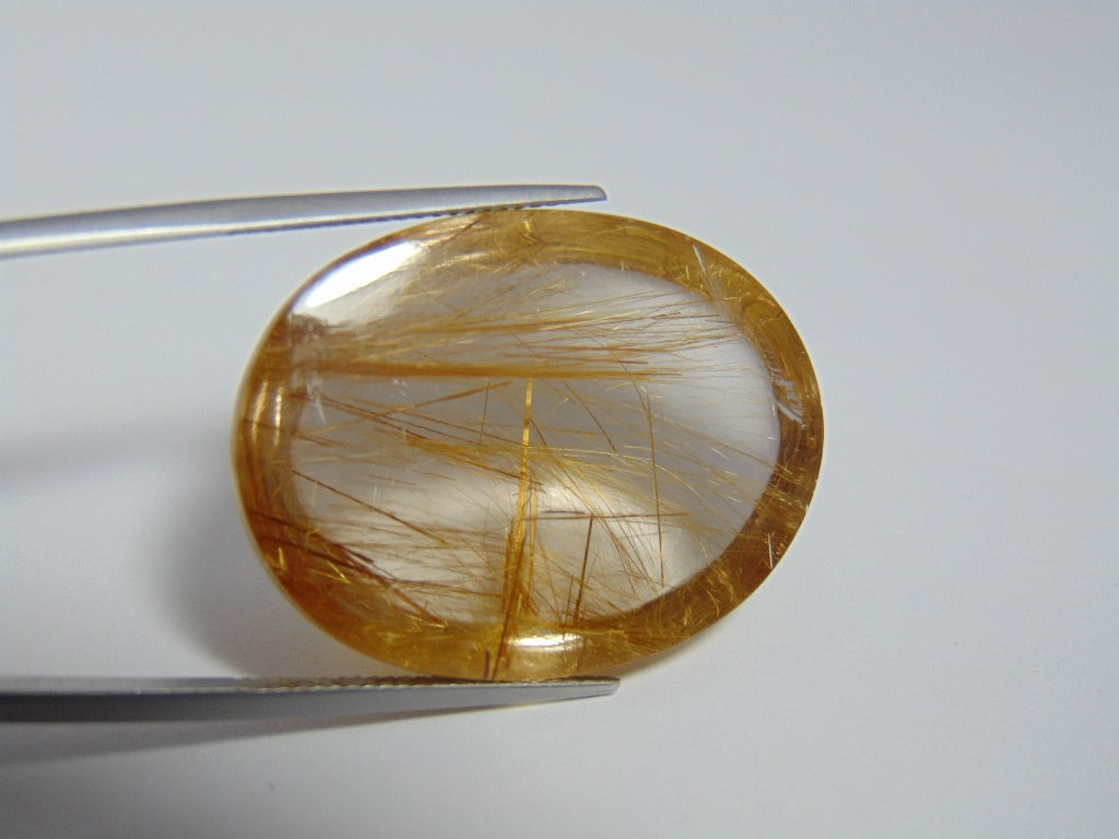 61.40ct Rutile Golden 31x23mm