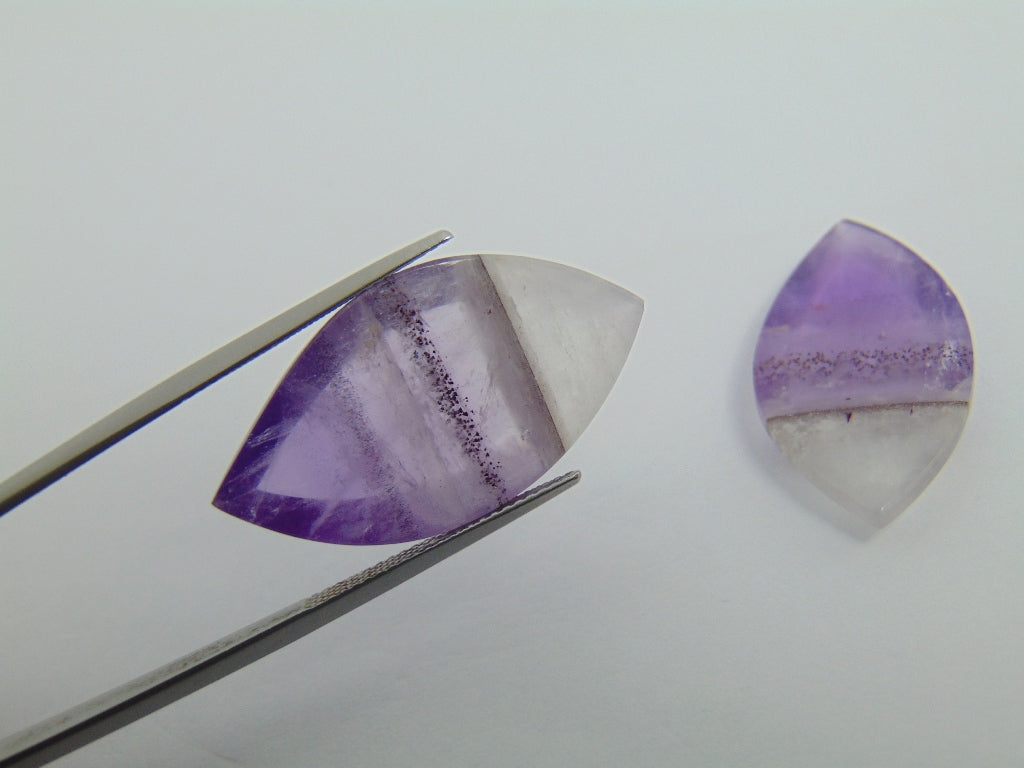 38.10cts Amethyst (Bicolor) Pair