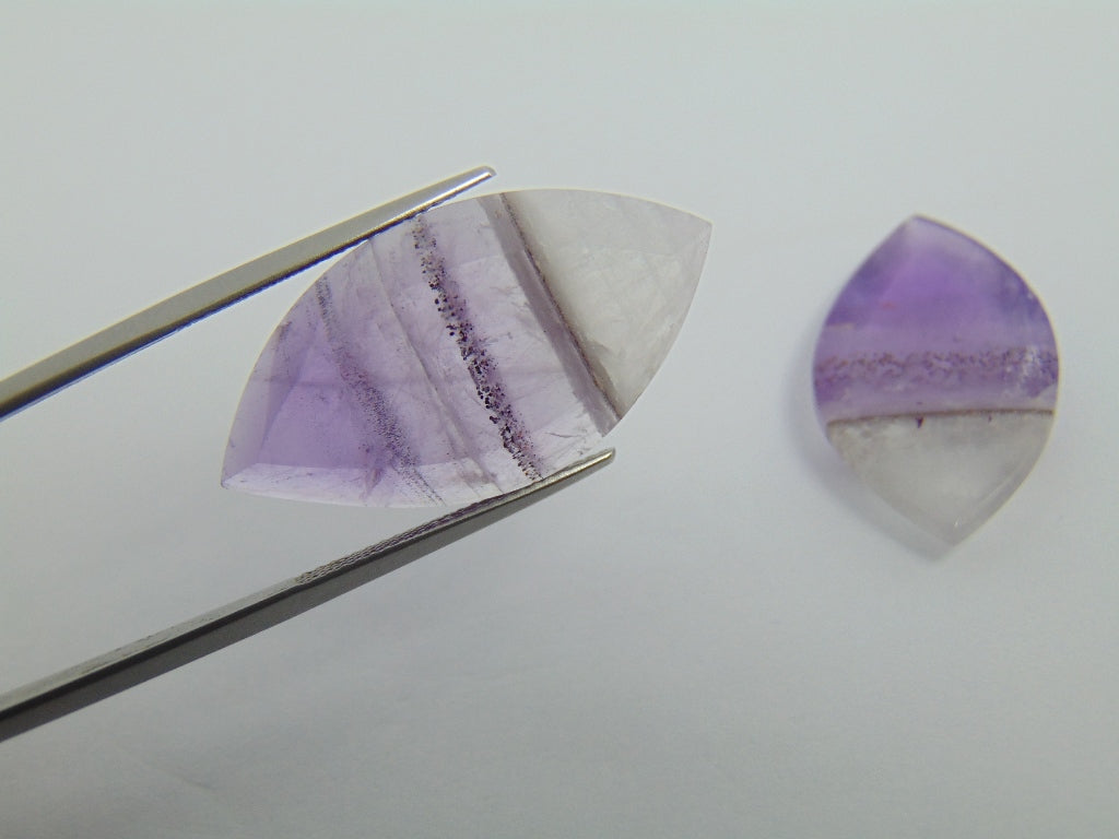 38.10cts Amethyst (Bicolor) Pair