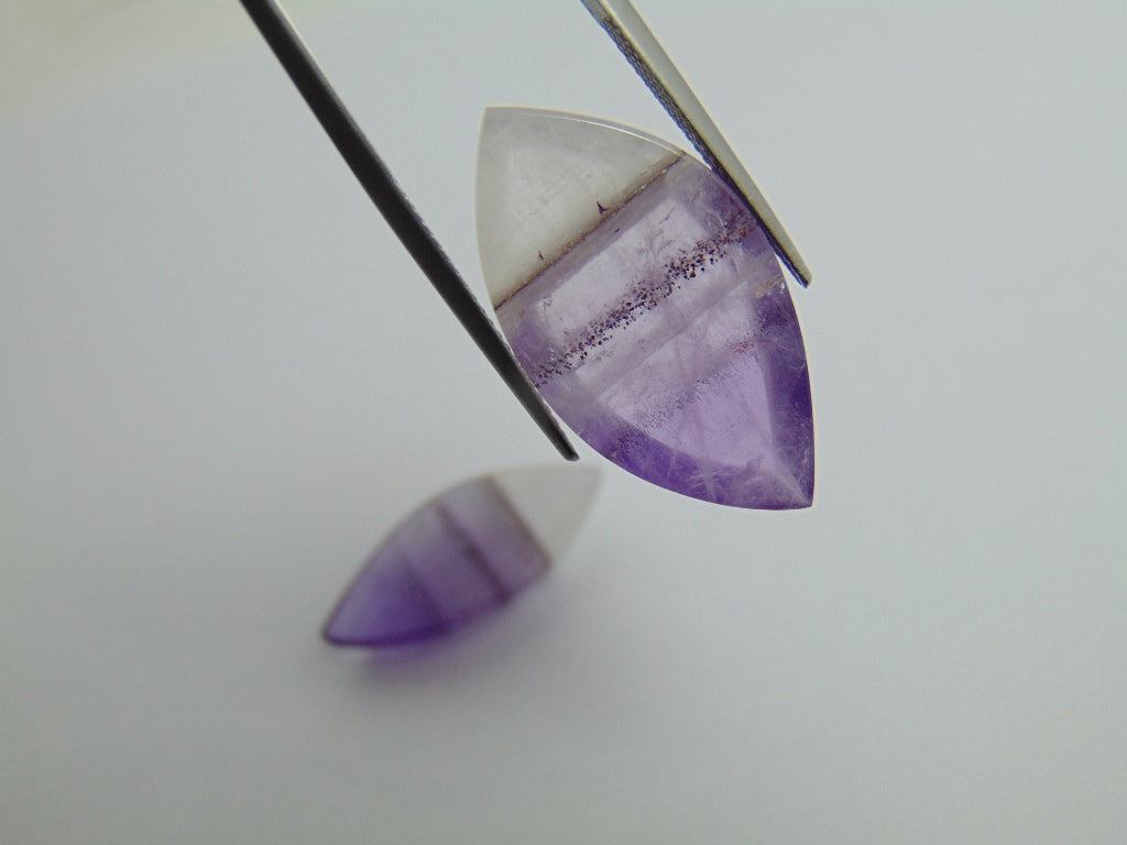 38.10cts Amethyst (Bicolor) Pair