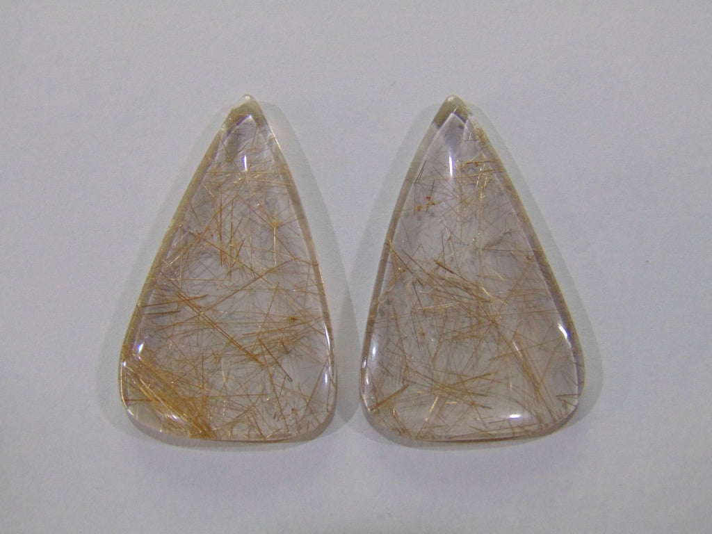 84.20ct Rutile (Red) Pair