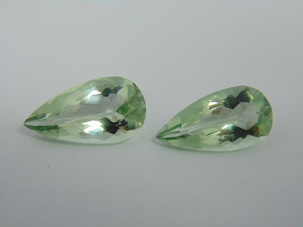 20.90cts Prasiolite (Pair)