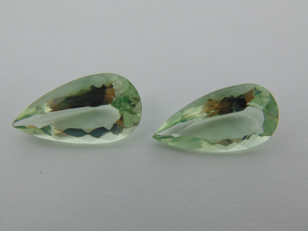 20.90cts Prasiolite (Pair)