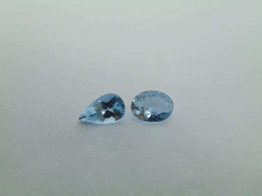 1.80ct Aquamarine 8x6mm 9x5mm