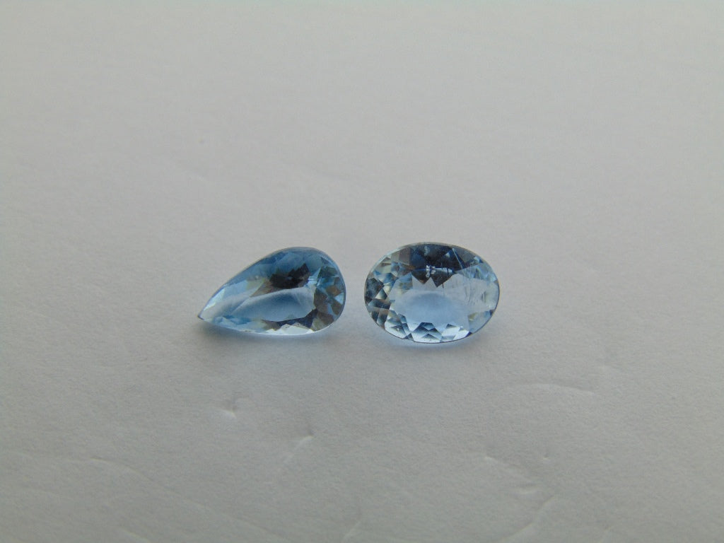 1.80ct Aquamarine 8x6mm 9x5mm