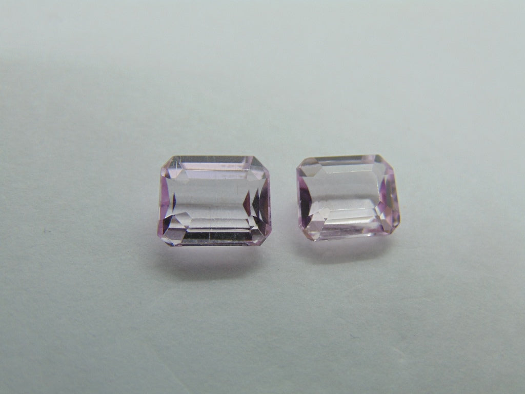 5.95ct Kunzite Pair 9x7mm