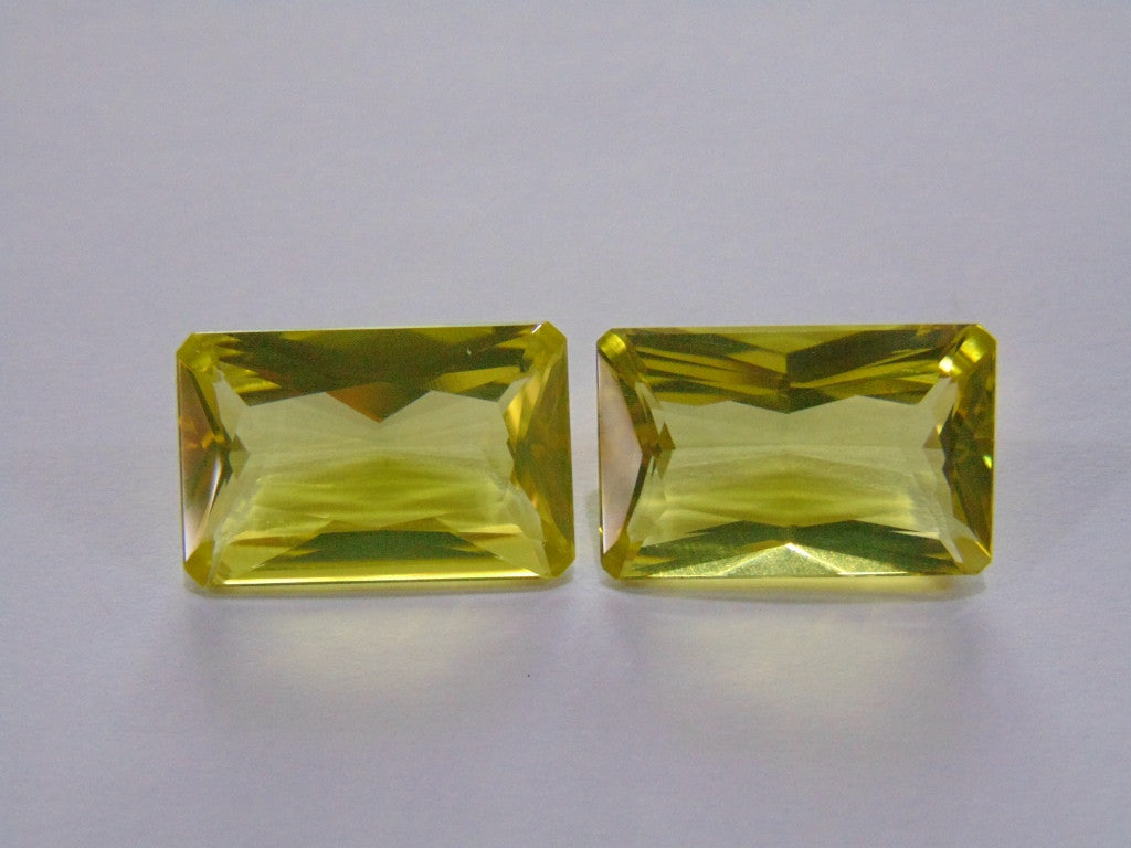 Par de quartzo 24 quilates (ouro verde)