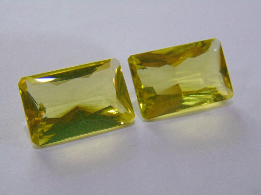 24ct Quartz (Green Gold) Pair