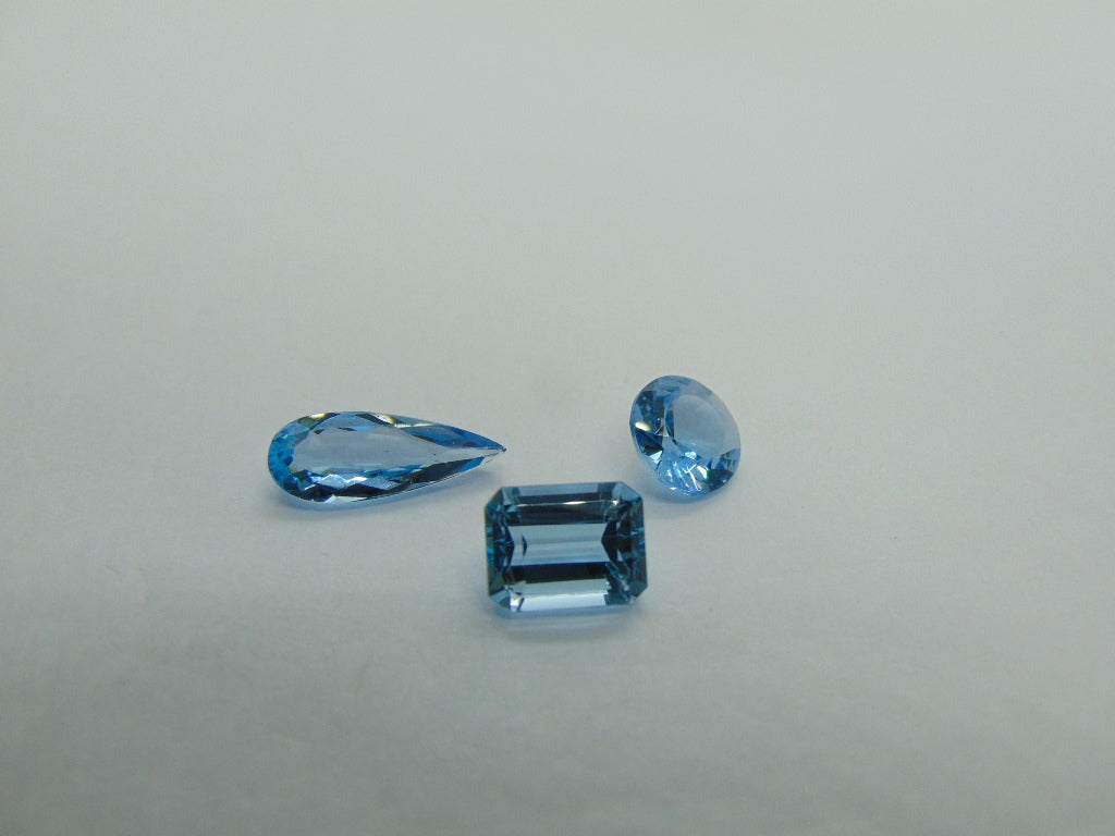 7,85 cts Topázio (Azul Suíço)