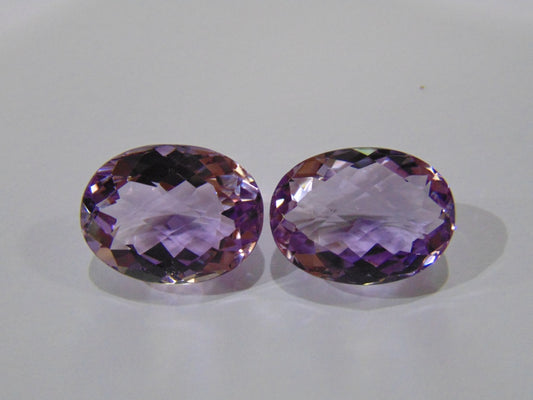 40ct Amethyst (Rose France) Pair