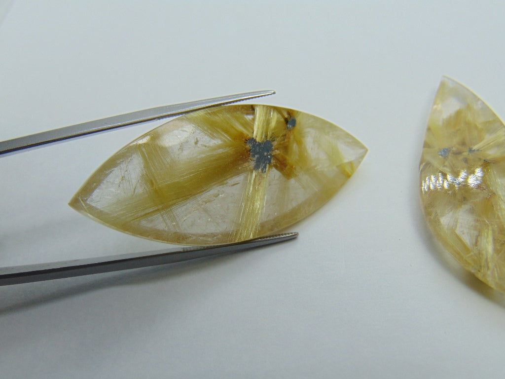 75.70ct Rutile 49x21mm 50x12mm