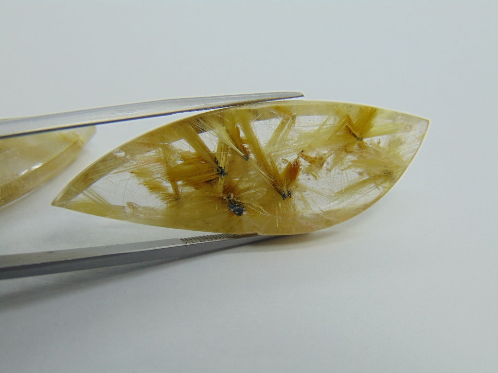 75.70ct Rutile 49x21mm 50x12mm