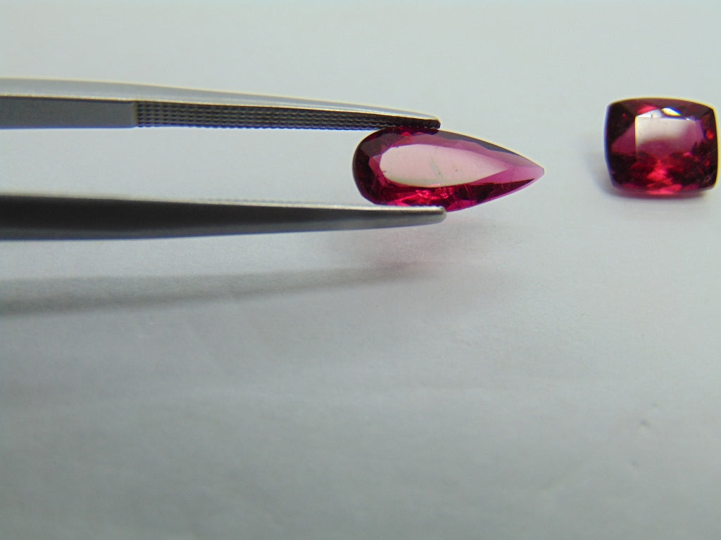 5.35ct Rubellite 12x5mm 8x7mm