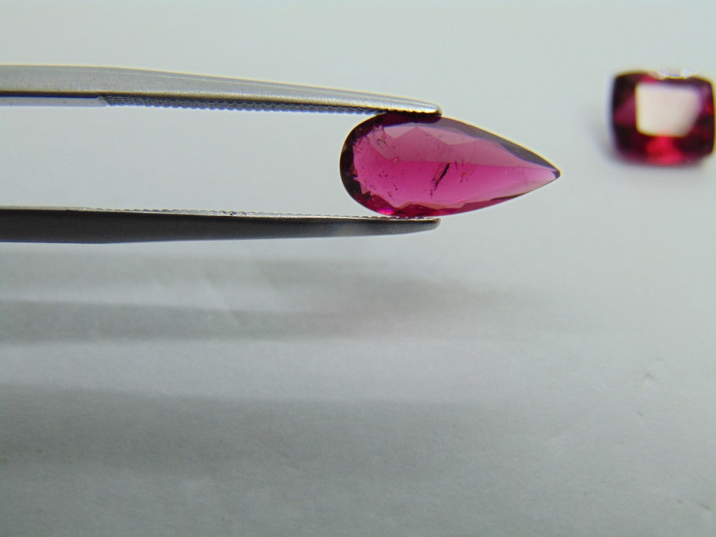 5.35ct Rubellite 12x5mm 8x7mm