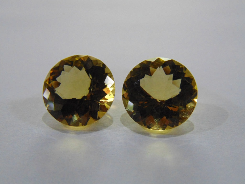 31.20ct Citrine Pair 17mm