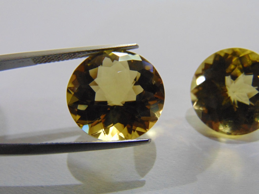 31.20ct Citrine Pair 17mm