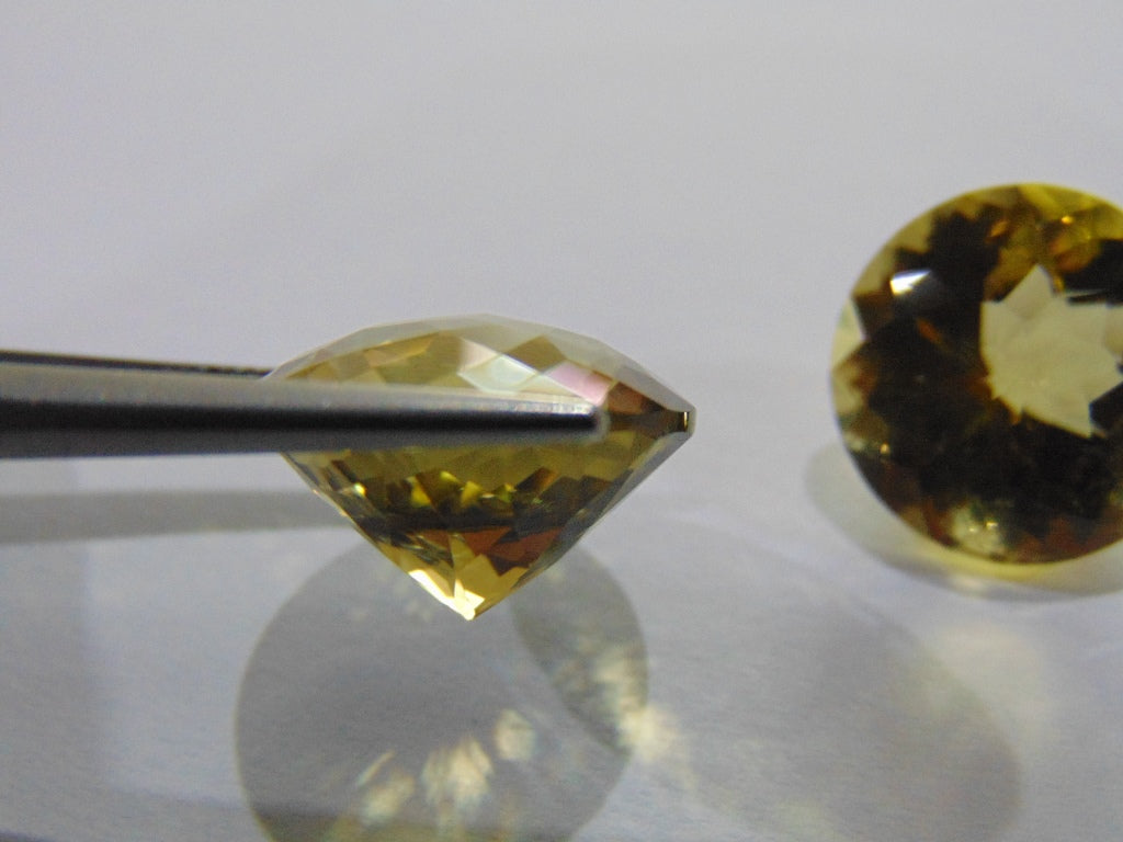 31.20ct Citrine Pair 17mm