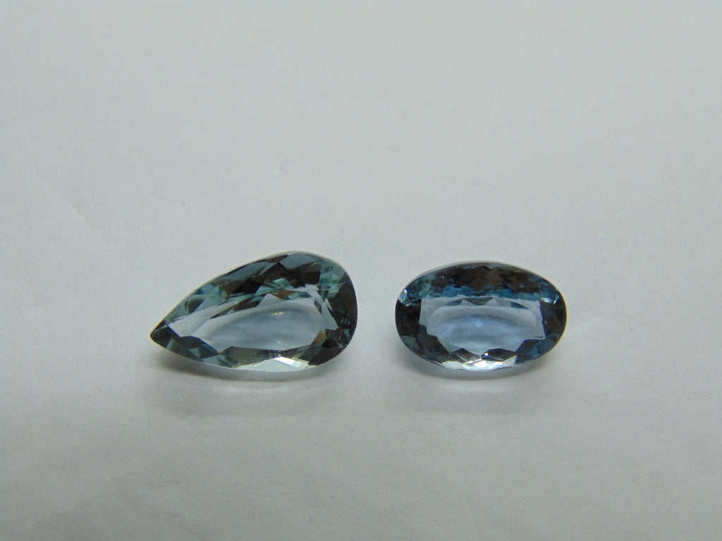 5,80ct Aquamarine 13x7mm 11x8mm