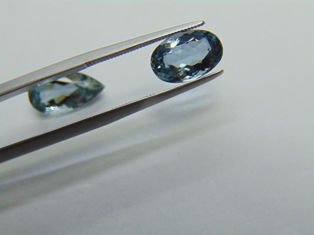 5,80ct Aquamarine 13x7mm 11x8mm