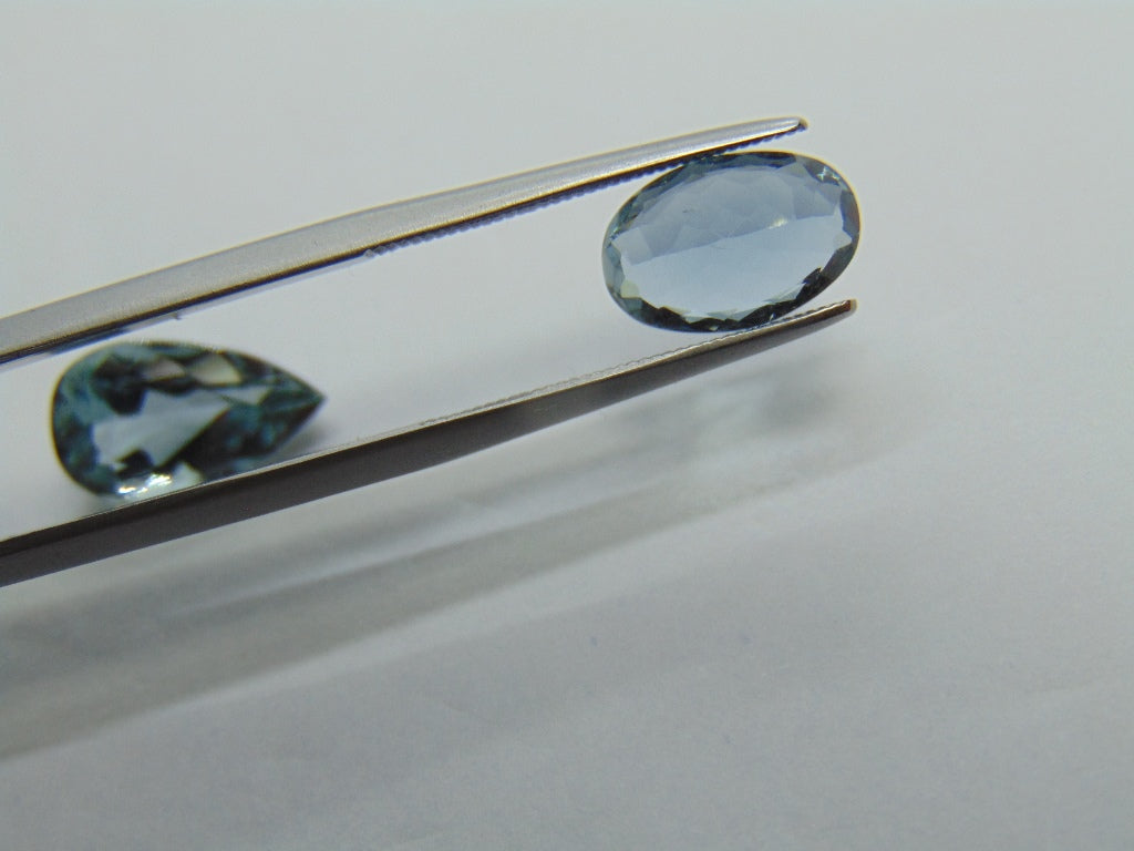 5,80ct Aquamarine 13x7mm 11x8mm