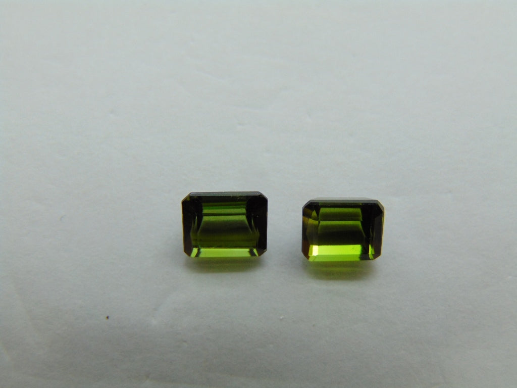 Par de Turmalina 2,35ct 6x5mm