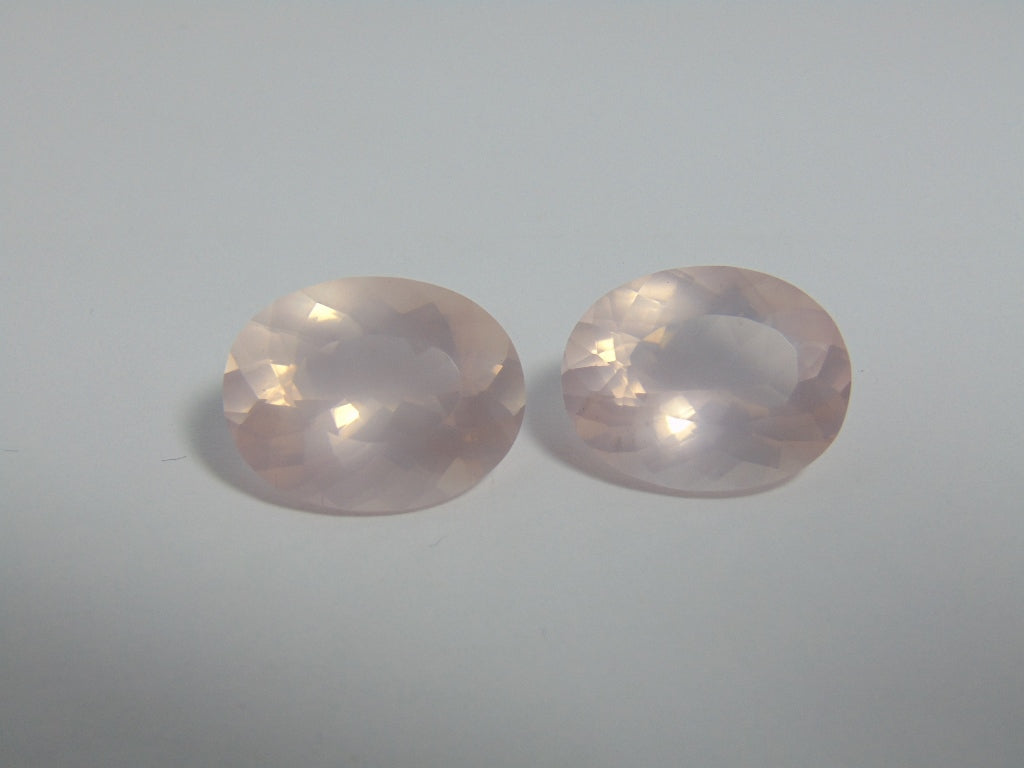 38,30 cts Quartzo Rosa (Par)