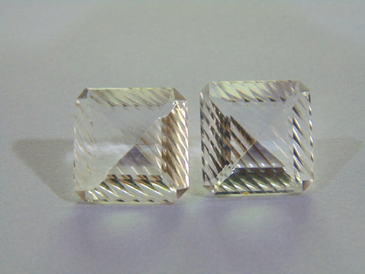 Par de quartzo (cristal) de 25 quilates