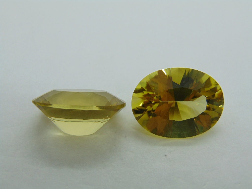 25.20ct Green Gold Pair 20x15mm