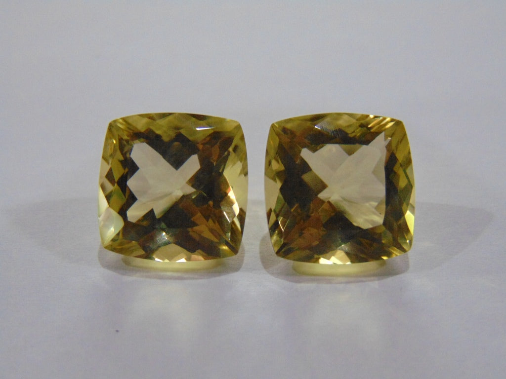 Par de ouro verde 34,60 quilates 16 mm