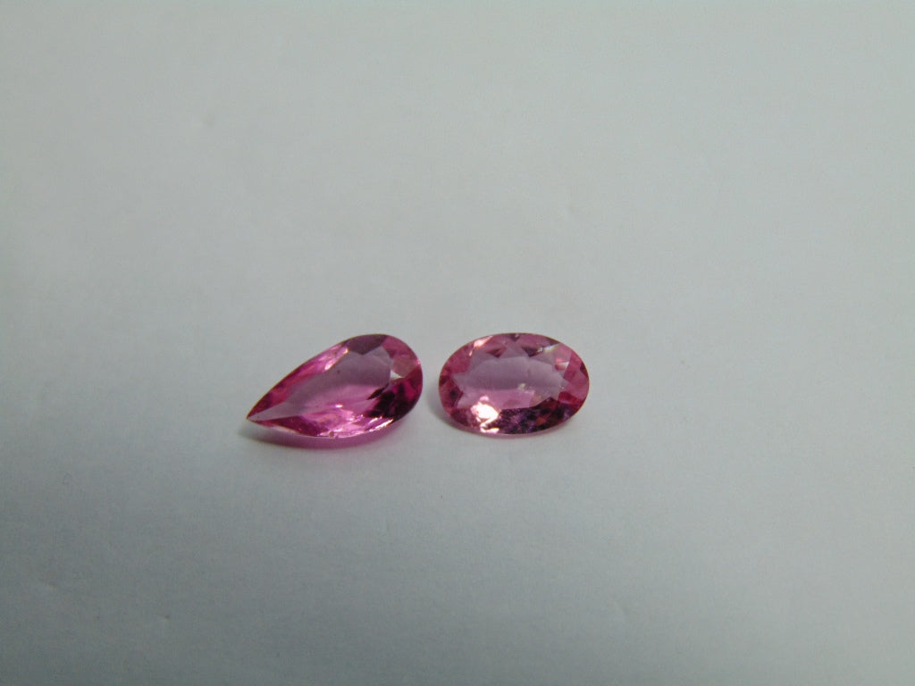 2,29 quilates Turmalina Rosa 11x6mm 9x6mm