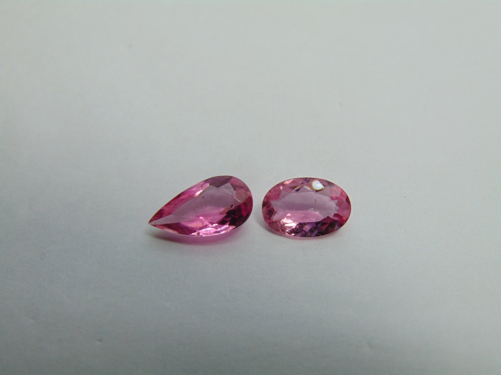 2,29 quilates Turmalina Rosa 11x6mm 9x6mm