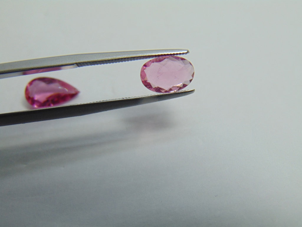 2,29 quilates Turmalina Rosa 11x6mm 9x6mm