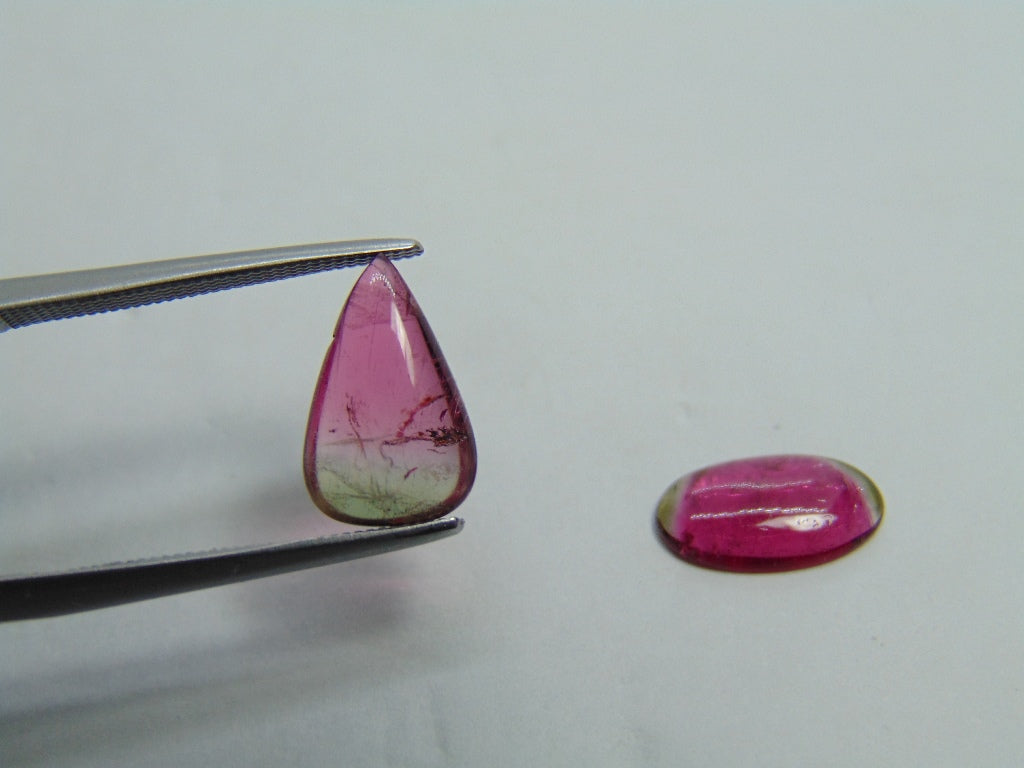 3ct Tourmaline Cabochon 11x7mm 10x4mm