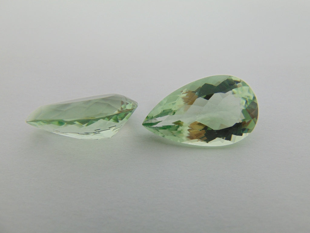 28.60ct Prasiolita Par 23x14mm