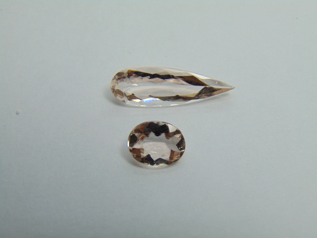 3.18ct Morganite 18x6mm 8x6mm