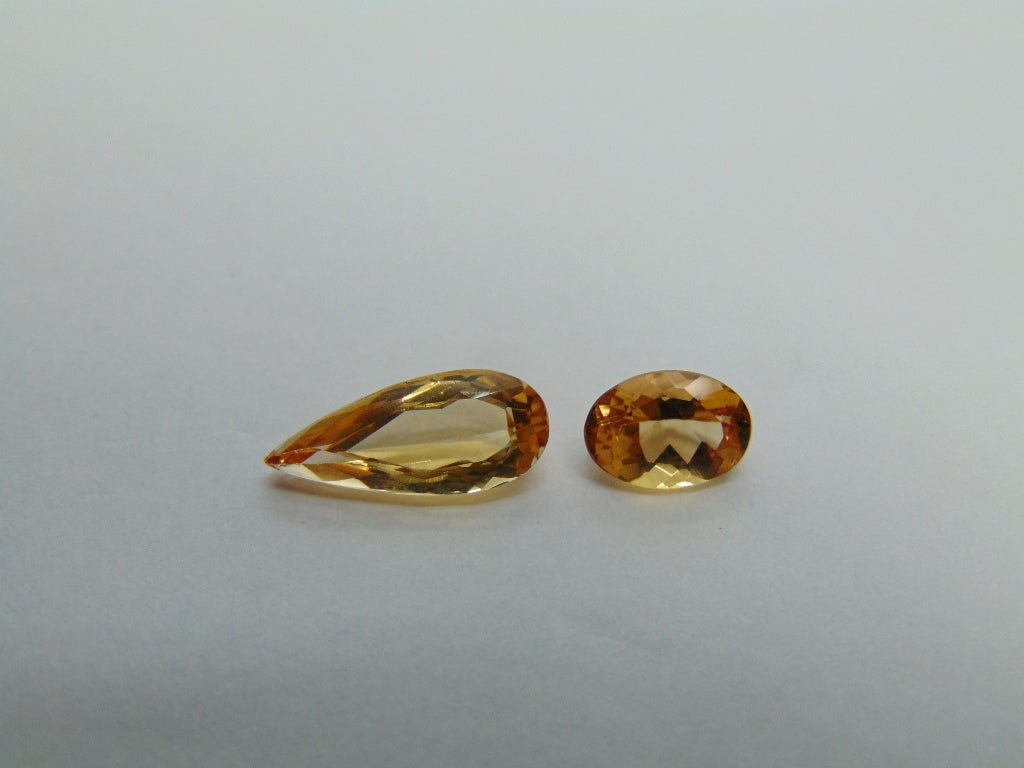 2.22ct Imperial Topaz 12x5mm 7x5mm