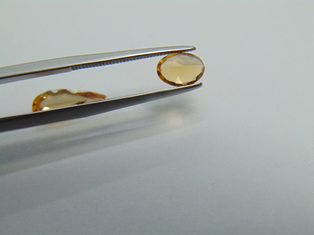 2.22ct Imperial Topaz 12x5mm 7x5mm