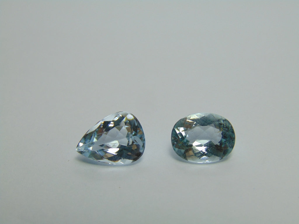 9,10 ct Topázio Cor Natural 12x5mm 11x9mm