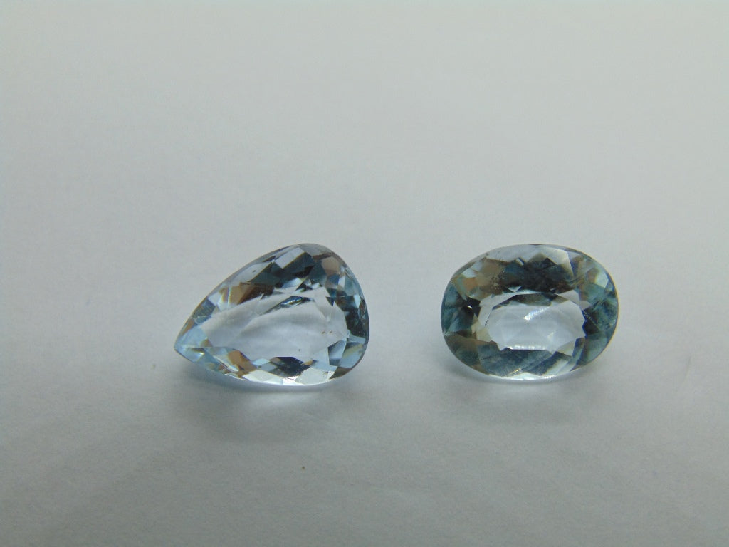 9,10 ct Topázio Cor Natural 12x5mm 11x9mm