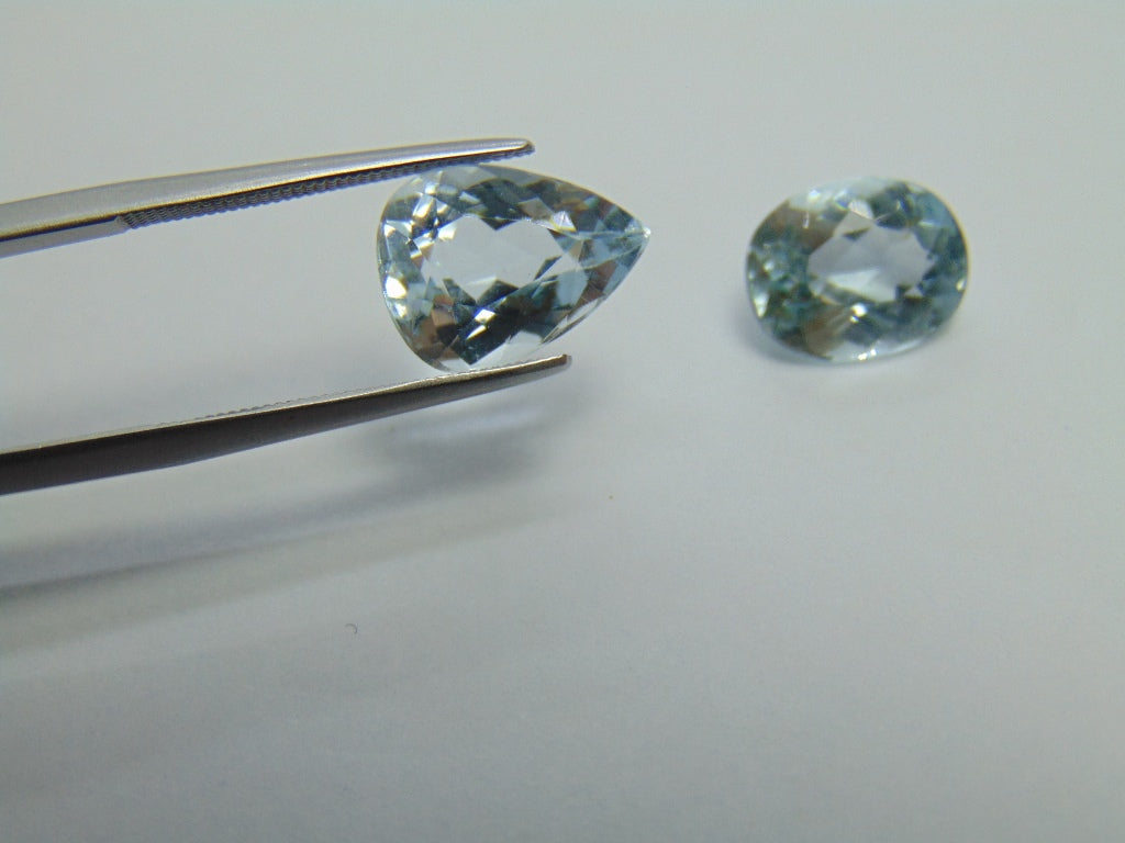 9,10 ct Topázio Cor Natural 12x5mm 11x9mm