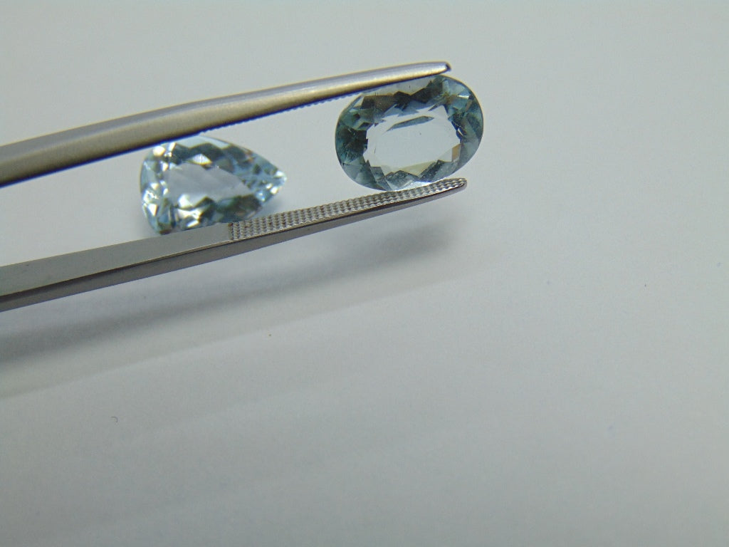 9,10 ct Topázio Cor Natural 12x5mm 11x9mm