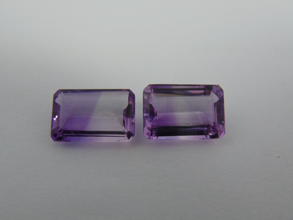 24.40cts Amethyst (Bicolor) Pair