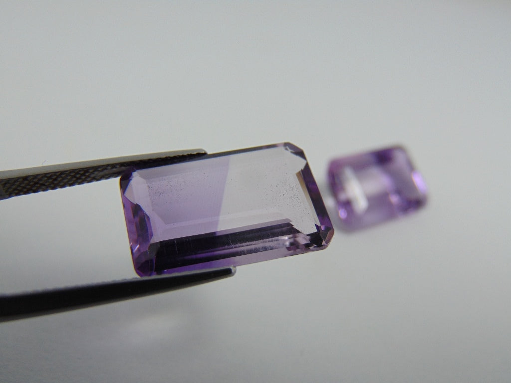 24.40cts Amethyst (Bicolor) Pair