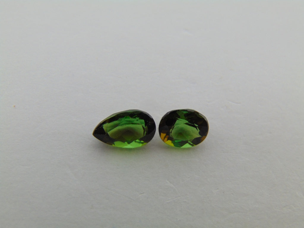 2.08ct Tourmaline 8x5mm 7x6mm