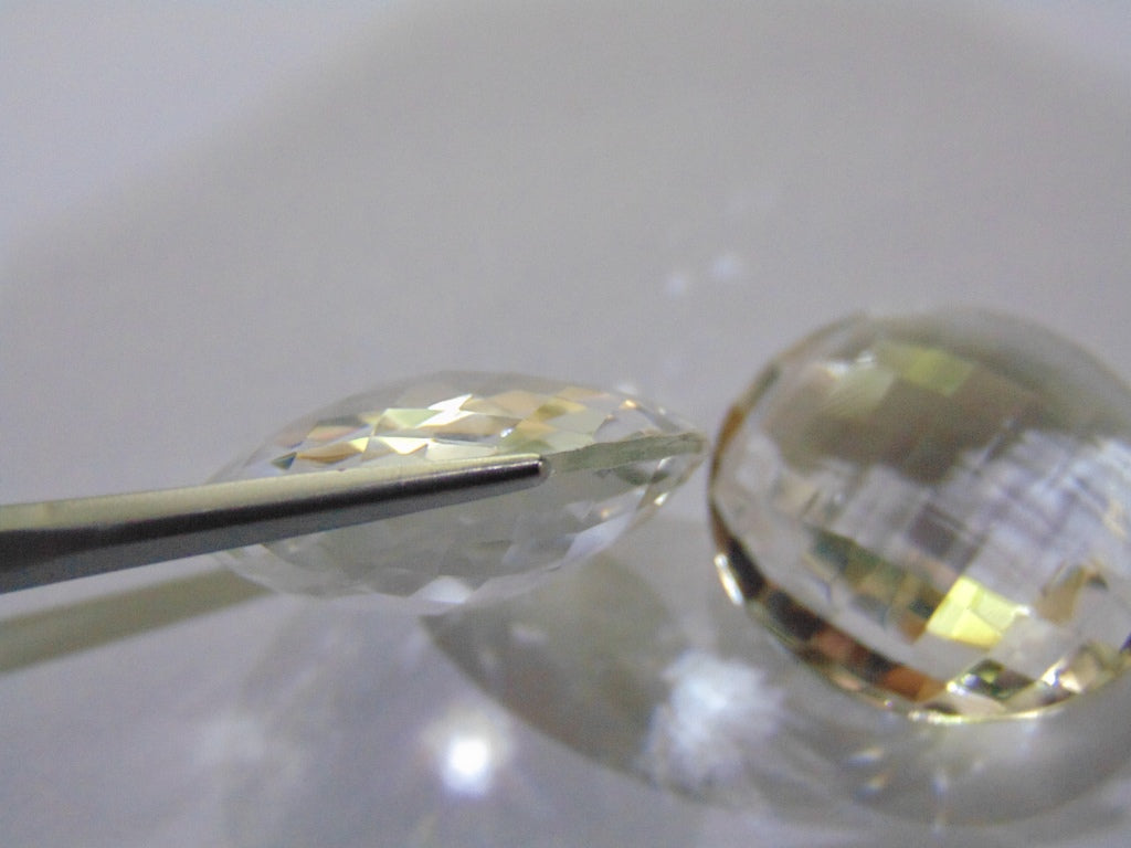 78.10ct Quartzo Cristal Par 25mm