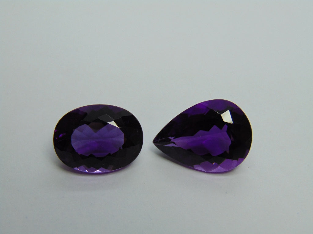 19.20ct Amethyst 18x13mm 16x12mm