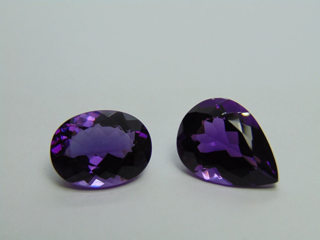 19.20ct Amethyst 18x13mm 16x12mm